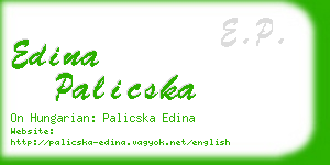 edina palicska business card